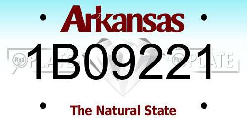 1B09221 Arkansas License Plate