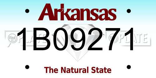 1B09271 Arkansas License Plate