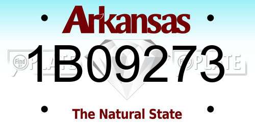 1B09273 Arkansas License Plate