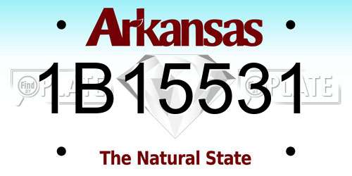 1B15531 Arkansas License Plate