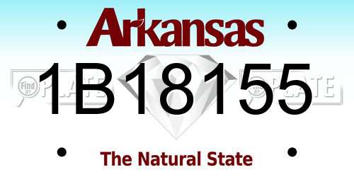 1B18155 Arkansas License Plate