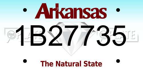 1B27735 Arkansas License Plate