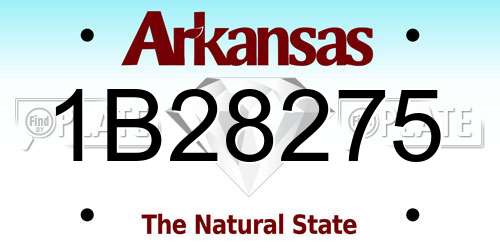 1B28275 Arkansas License Plate