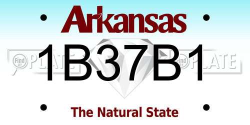 1B37B1 Arkansas License Plate