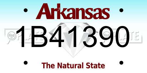 1B41390 Arkansas License Plate