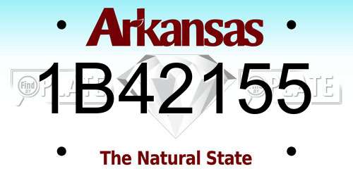 1B42155 Arkansas License Plate