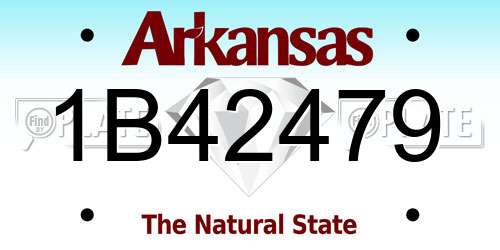 1B42479 Arkansas License Plate