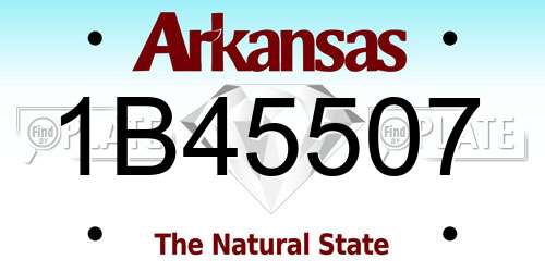 1B45507 Arkansas License Plate