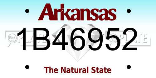 1B46952 Arkansas License Plate