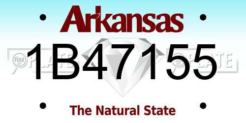 1B47155 Arkansas License Plate