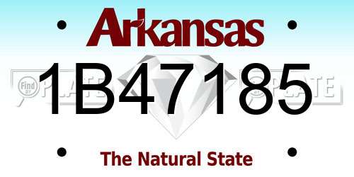 1B47185 Arkansas License Plate