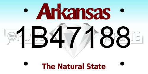1B47188 Arkansas License Plate