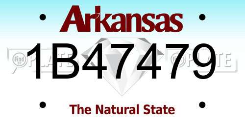 1B47479 Arkansas License Plate