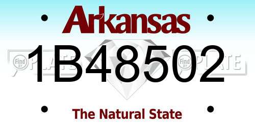 1B48502 Arkansas License Plate