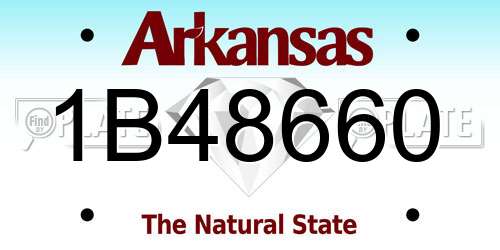 1B48660 Arkansas License Plate