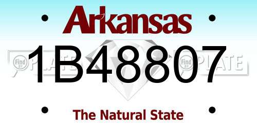 1B48807 Arkansas License Plate