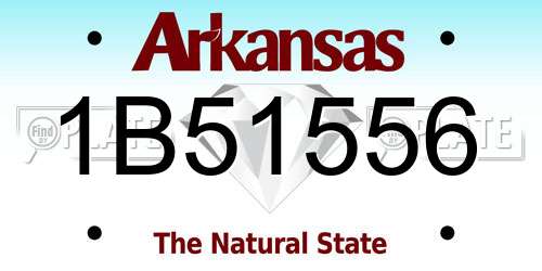 1B51556 Arkansas License Plate