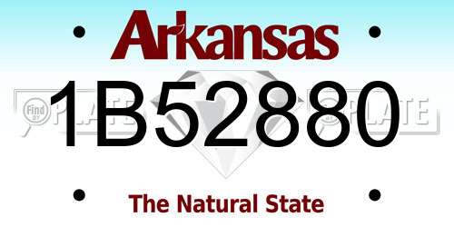 1B52880 Arkansas License Plate