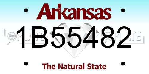 1B55482 Arkansas License Plate