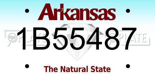 1B55487 Arkansas License Plate