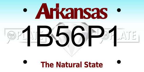 1B56P1 Arkansas License Plate