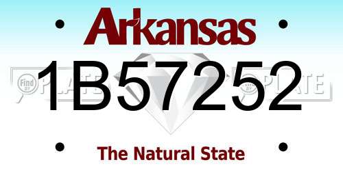 1B57252 Arkansas License Plate