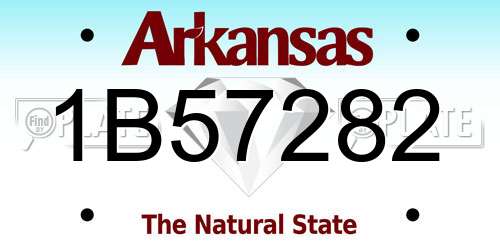 1B57282 Arkansas License Plate