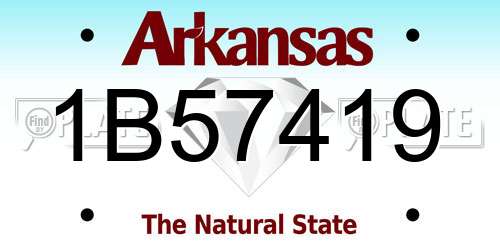 1B57419 Arkansas License Plate