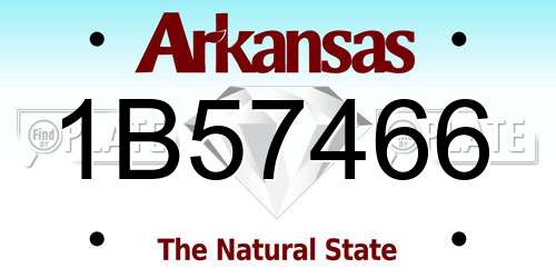 1B57466 Arkansas License Plate