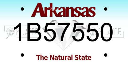 1B57550 Arkansas License Plate
