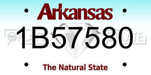 1B57580 Arkansas License Plate