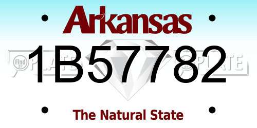 1B57782 Arkansas License Plate