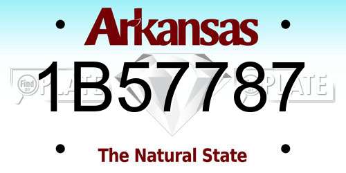 1B57787 Arkansas License Plate