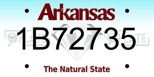 1B72735 Arkansas License Plate