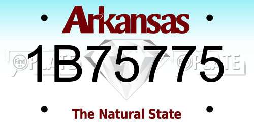 1B75775 Arkansas License Plate