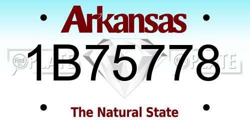 1B75778 Arkansas License Plate