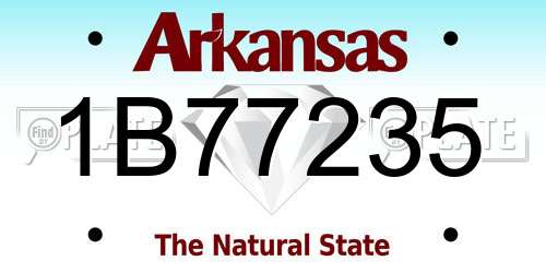 1B77235 Arkansas License Plate