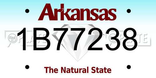 1B77238 Arkansas License Plate