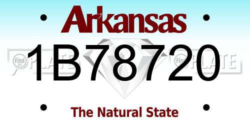 1B78720 Arkansas License Plate