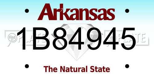 1B84945 Arkansas License Plate