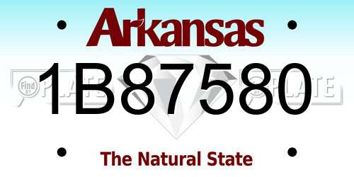 1B87580 Arkansas License Plate
