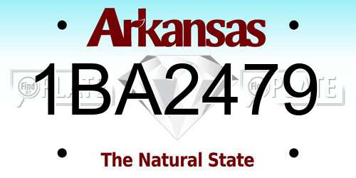 1BA2479 Arkansas License Plate