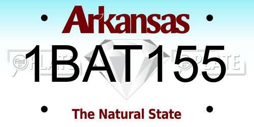 1BAT155 Arkansas License Plate