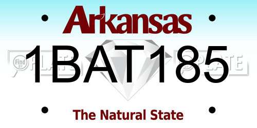 1BAT185 Arkansas License Plate