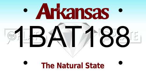 1BAT188 Arkansas License Plate