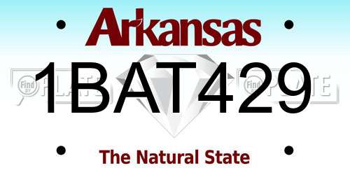 1BAT429 Arkansas License Plate