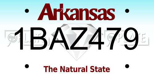 1BAZ479 Arkansas License Plate