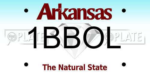 1BBOL Arkansas License Plate