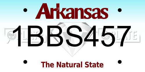 1BBS457 Arkansas License Plate