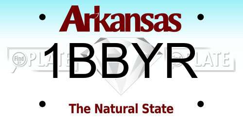 1BBYR Arkansas License Plate